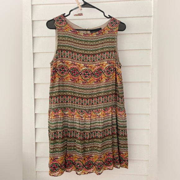 Anthropologie | Embellished Drop-Waist Dress Size 8P - Picture 4 of 15